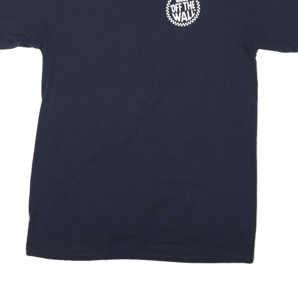 VANS Mens Navy Blue Off The Wall Graphic T-Shirt M Short Sleeve Crew Neck Casual