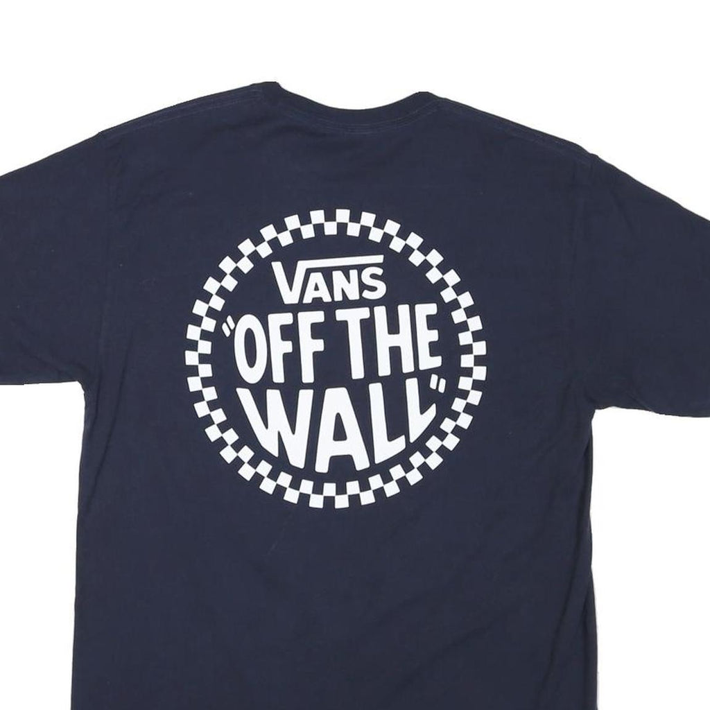 VANS Mens Navy Blue Off The Wall Graphic T-Shirt M Short Sleeve Crew Neck Casual