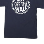 VANS Mens Navy Blue Off The Wall Graphic T-Shirt M Short Sleeve Crew Neck Casual