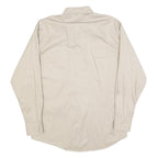 WRANGLER Mens Beige Cotton Blend Shirt M Button Down Long Sleeve Classic