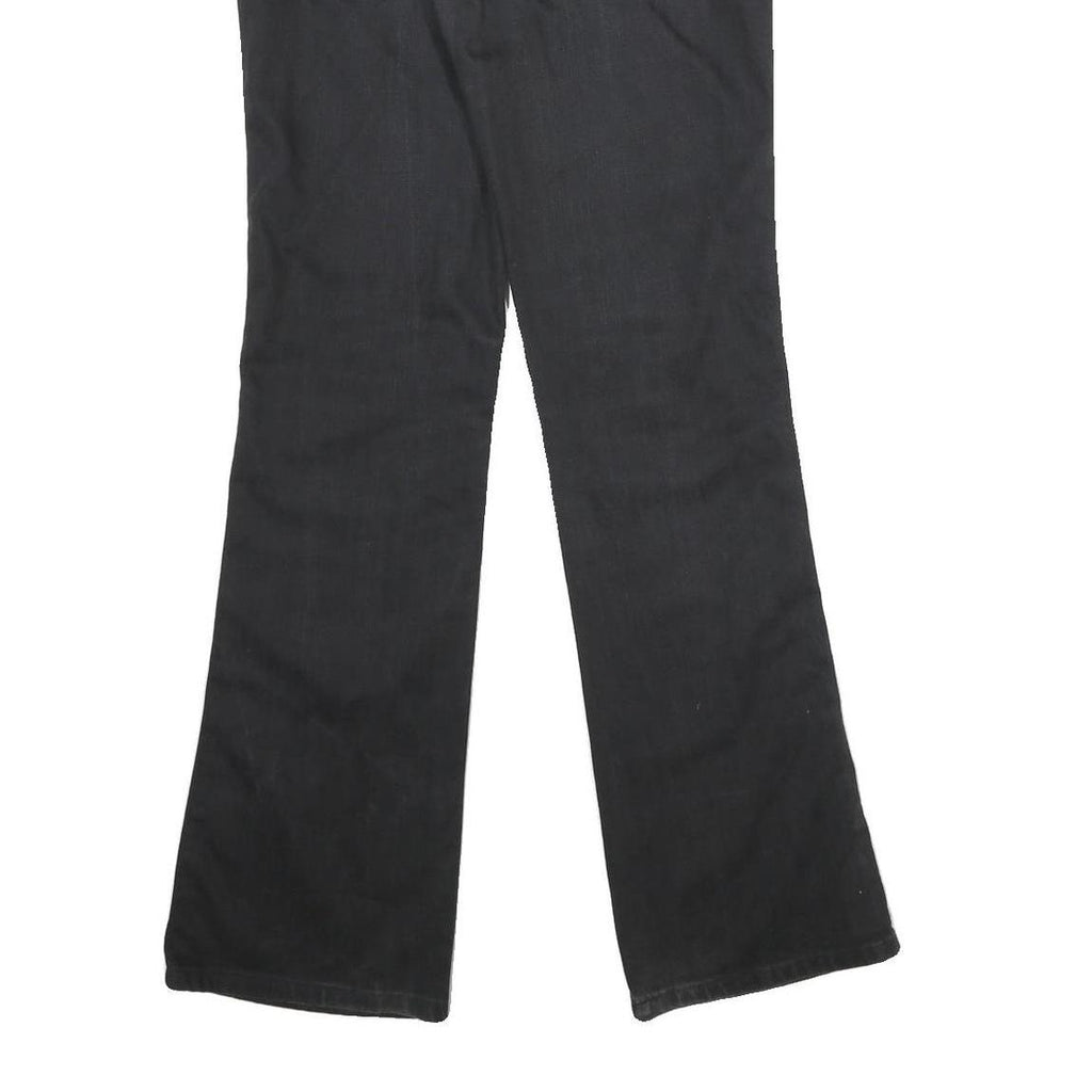 WRANGLER Womens Black Regular Fit Flared Denim Jeans Cotton Blend W30 L32