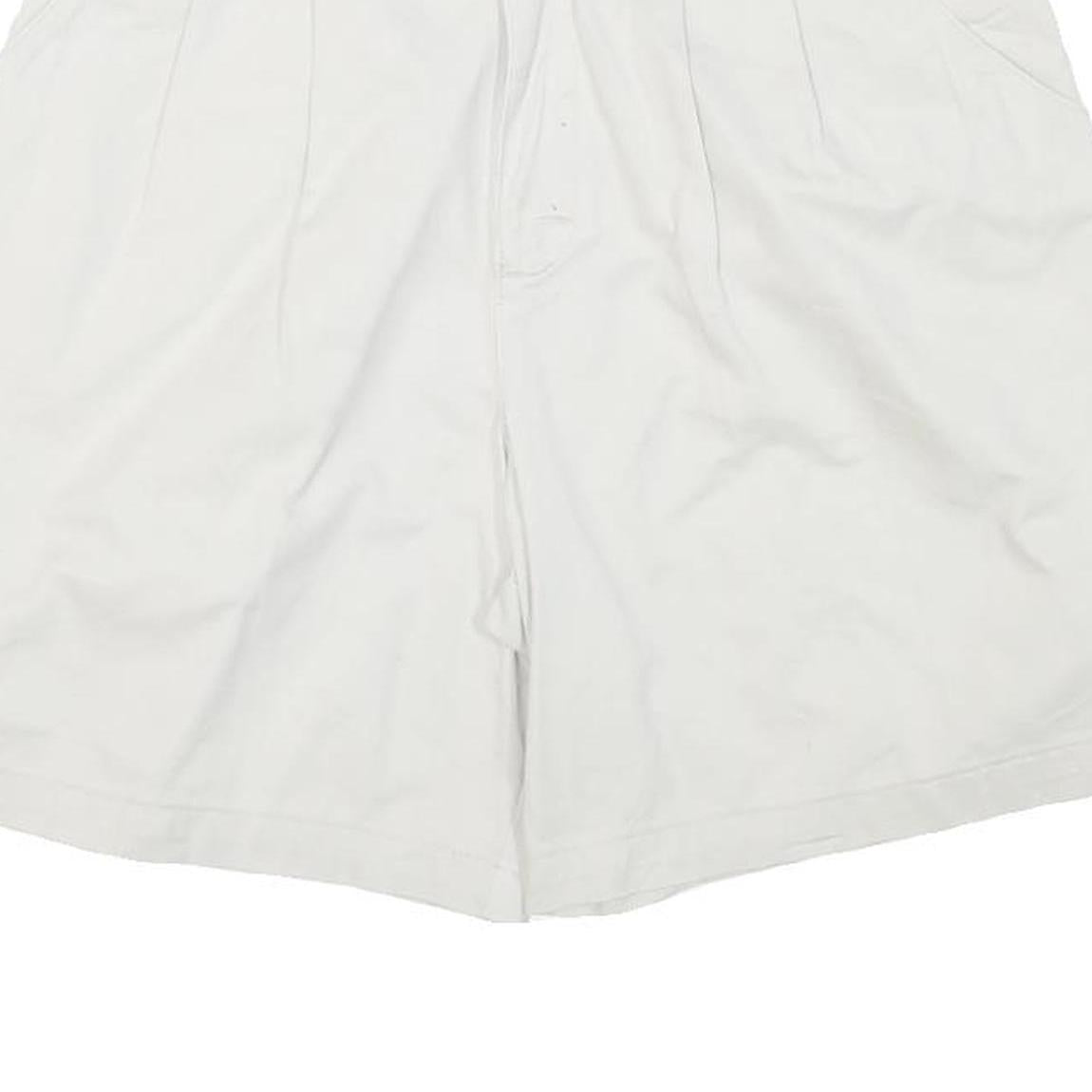 LEE Mens White Casual Shorts M W28 Comfortable Cotton Blend Drawstring