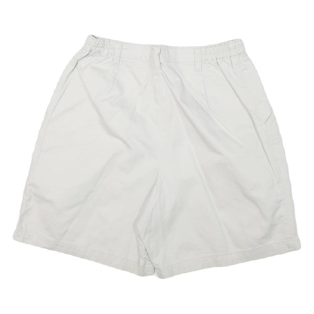 LEE Mens White Casual Shorts M W28 Comfortable Cotton Blend Drawstring