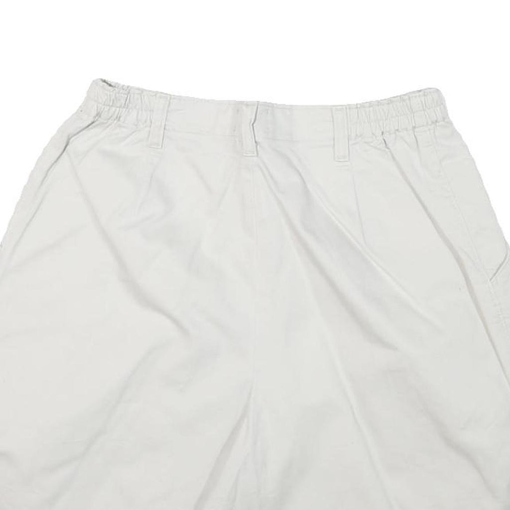 LEE Mens White Casual Shorts M W28 Comfortable Cotton Blend Drawstring