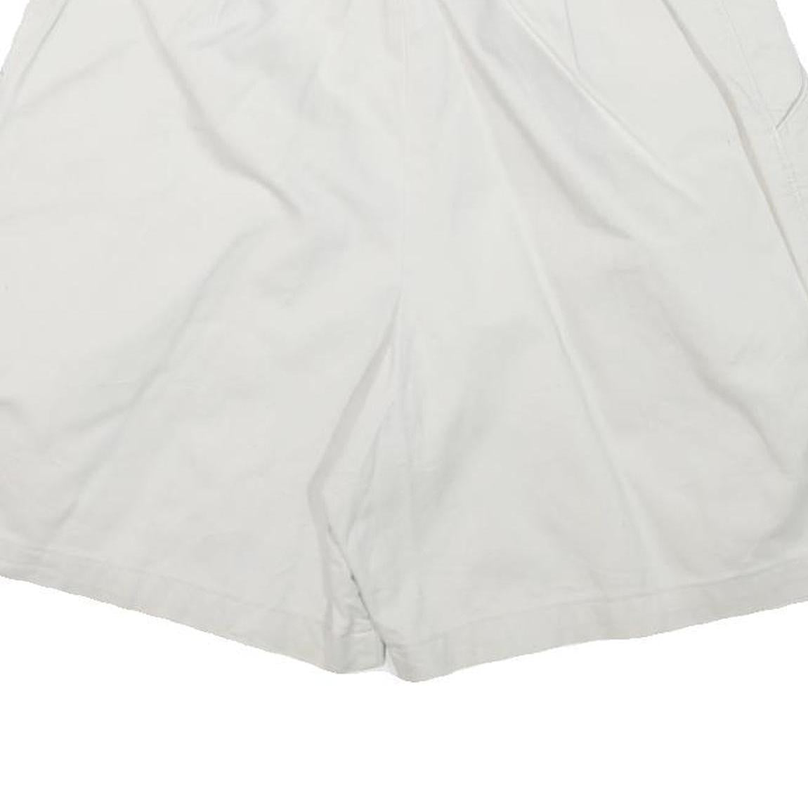 LEE Mens White Casual Shorts M W28 Comfortable Cotton Blend Drawstring