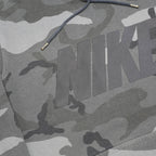 NIKE Mens Grey Camo Pullover Hoodie S Cotton Blend Casual Sportswear