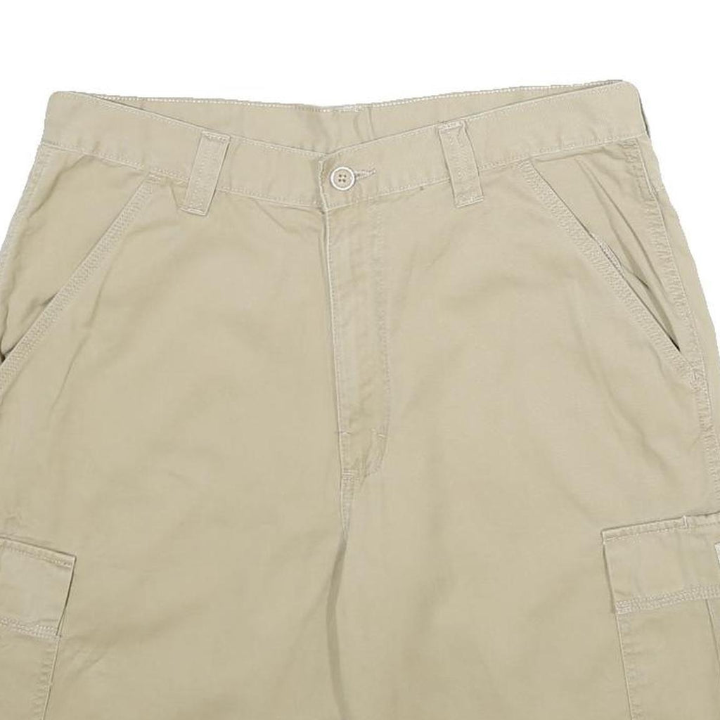 WRANGLER Mens Shorts Beige Casual Cargo Plain M W33 Cotton Summer