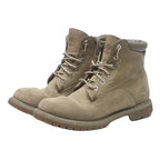 TIMBERLAND Womens Classic Beige Leather Lace-Up Boots UK 5 Durable Outdoor