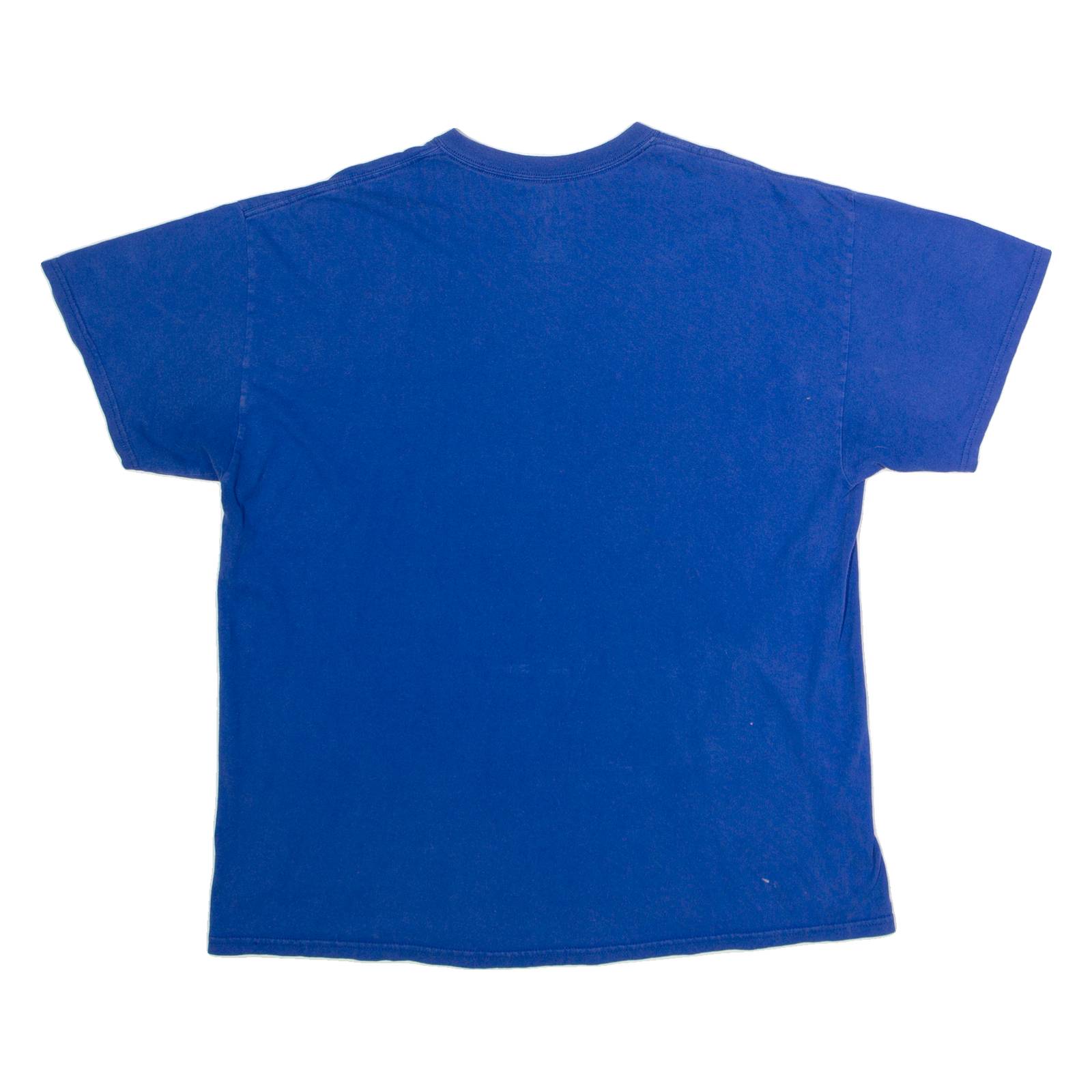 MAJESTIC Kansas City Royals Mens T-Shirt Blue USA Crew Neck XL