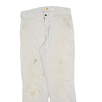 CARHARTT Mens Beige Cotton Blend Relaxed Fit Straight Leg Trousers W32 L29