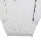 UMBRO Womens Grey & Black Logo Tape Crew Neck L Sweatshirt Cotton Blend Casual