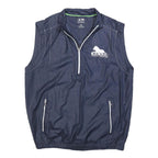 ADIDAS Mens Navy Blue Kemba Credit Union Sleeveless Jacket S Polyester Blend Zip
