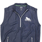 ADIDAS Mens Navy Blue Kemba Credit Union Sleeveless Jacket S Polyester Blend Zip