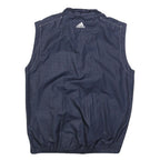 ADIDAS Mens Navy Blue Kemba Credit Union Sleeveless Jacket S Polyester Blend Zip