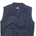 ADIDAS Mens Navy Blue Kemba Credit Union Sleeveless Jacket S Polyester Blend Zip