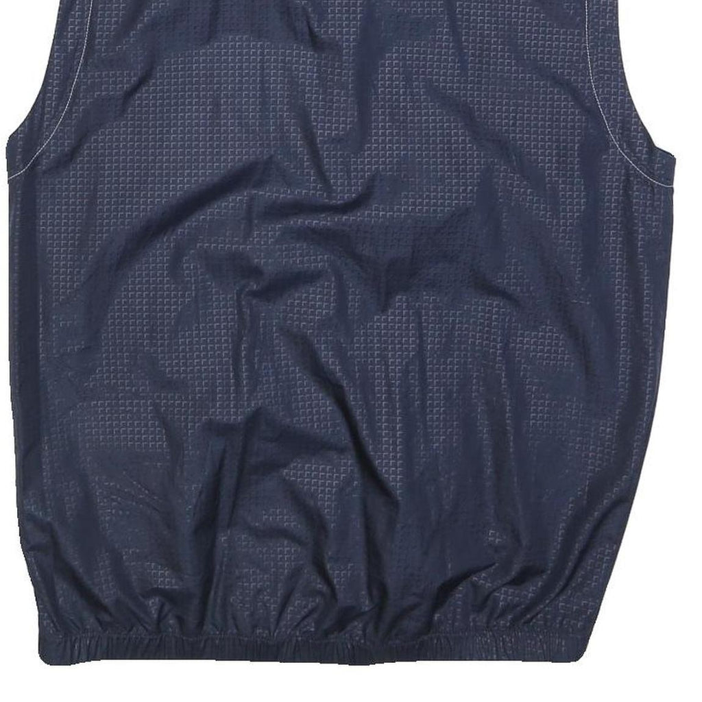 ADIDAS Mens Navy Blue Kemba Credit Union Sleeveless Jacket S Polyester Blend Zip