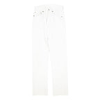 LEVI'S 501 Womens Jeans White Regular Straight Denim W26 L40 Button Cotton Blend