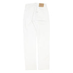 LEVI'S 501 Womens Jeans White Regular Straight Denim W26 L40 Button Cotton Blend