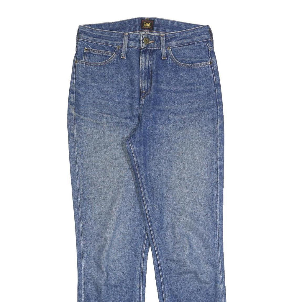 LEE Womens Jeans Blue Regular Straight Denim Light W27 L31 Classic Fit Zip