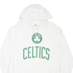 NEW ERA Mens White & Green Celtics Hoodie 2XL Cotton Blend Long Sleeve Pullover