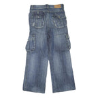 MZ-MARZO Mens Jeans Blue Regular Cargo Denim Medium W32 L28 Work Casual