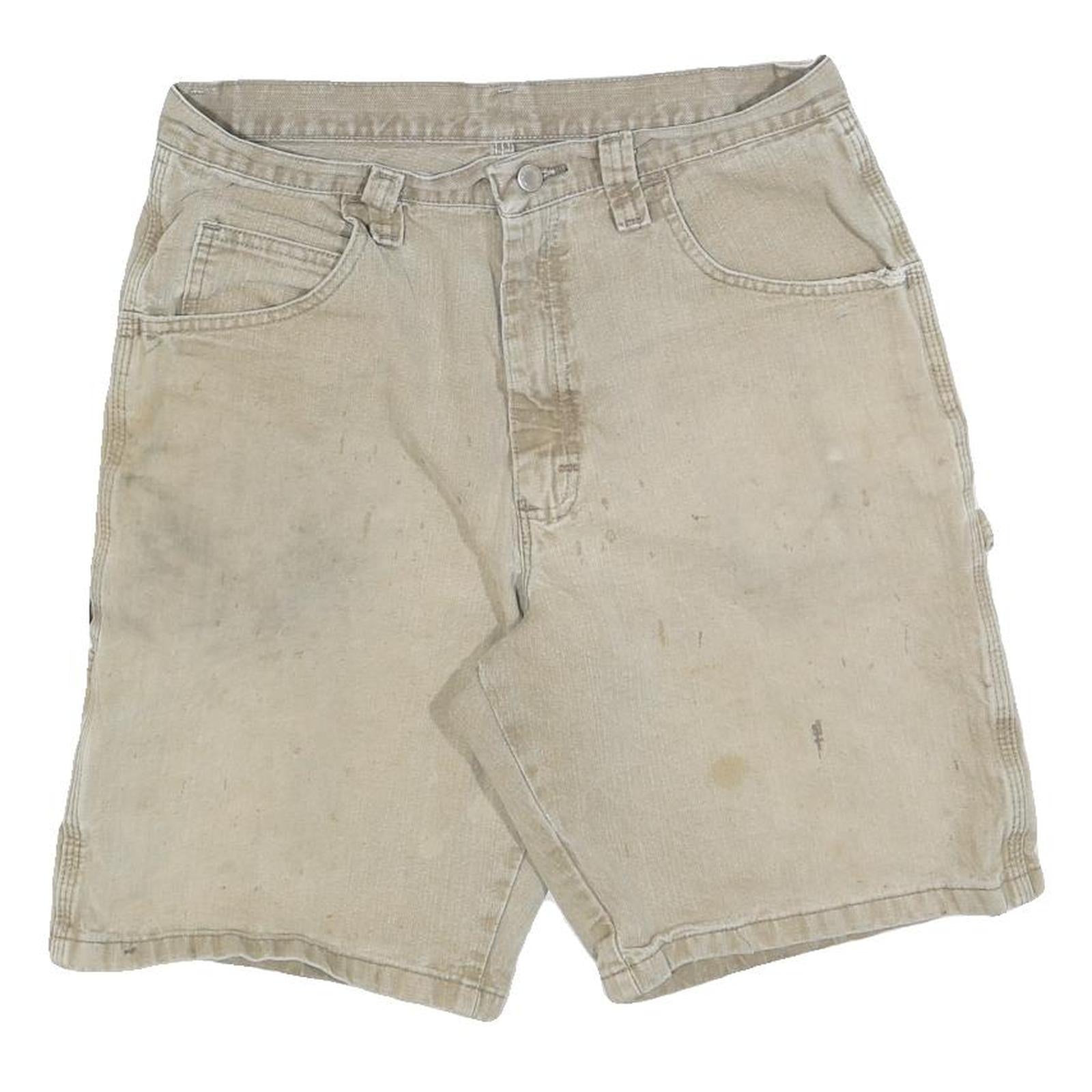 WRANGLER Mens Shorts Beige Casual Cotton Blend M W32 Utility Workwear