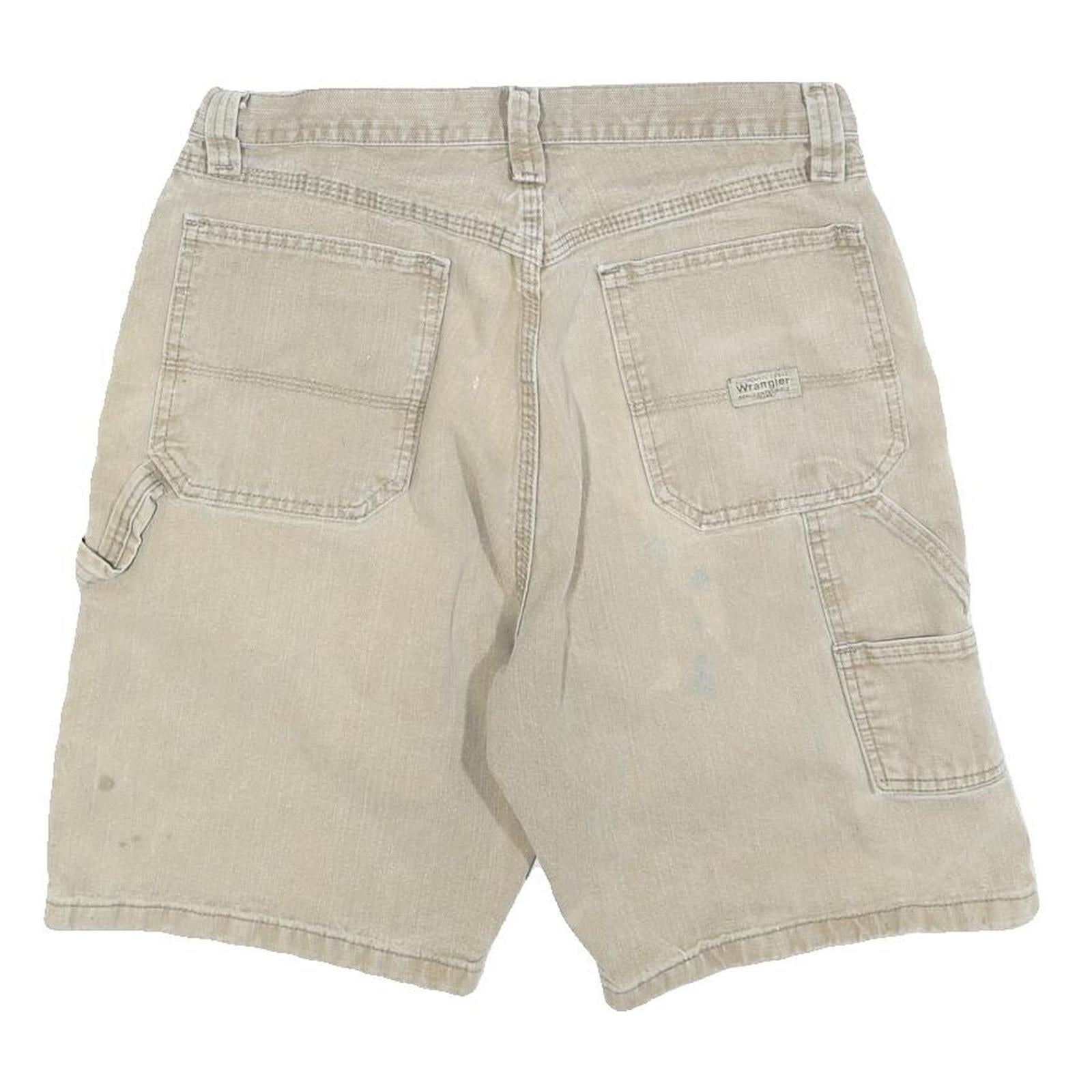 WRANGLER Mens Shorts Beige Casual Cotton Blend M W32 Utility Workwear
