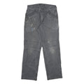 DICKIES Mens Cotton Blend Grey Regular Fit Straight Leg Trousers W32 L32