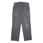 DICKIES Mens Cotton Blend Grey Regular Fit Straight Leg Trousers W32 L32