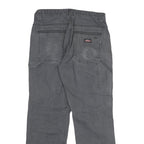 DICKIES Mens Cotton Blend Grey Regular Fit Straight Leg Trousers W32 L32
