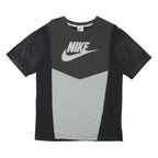 NIKE Mens Black & Grey Graphic T-Shirt M Short Sleeve Crew Neck Sportswear