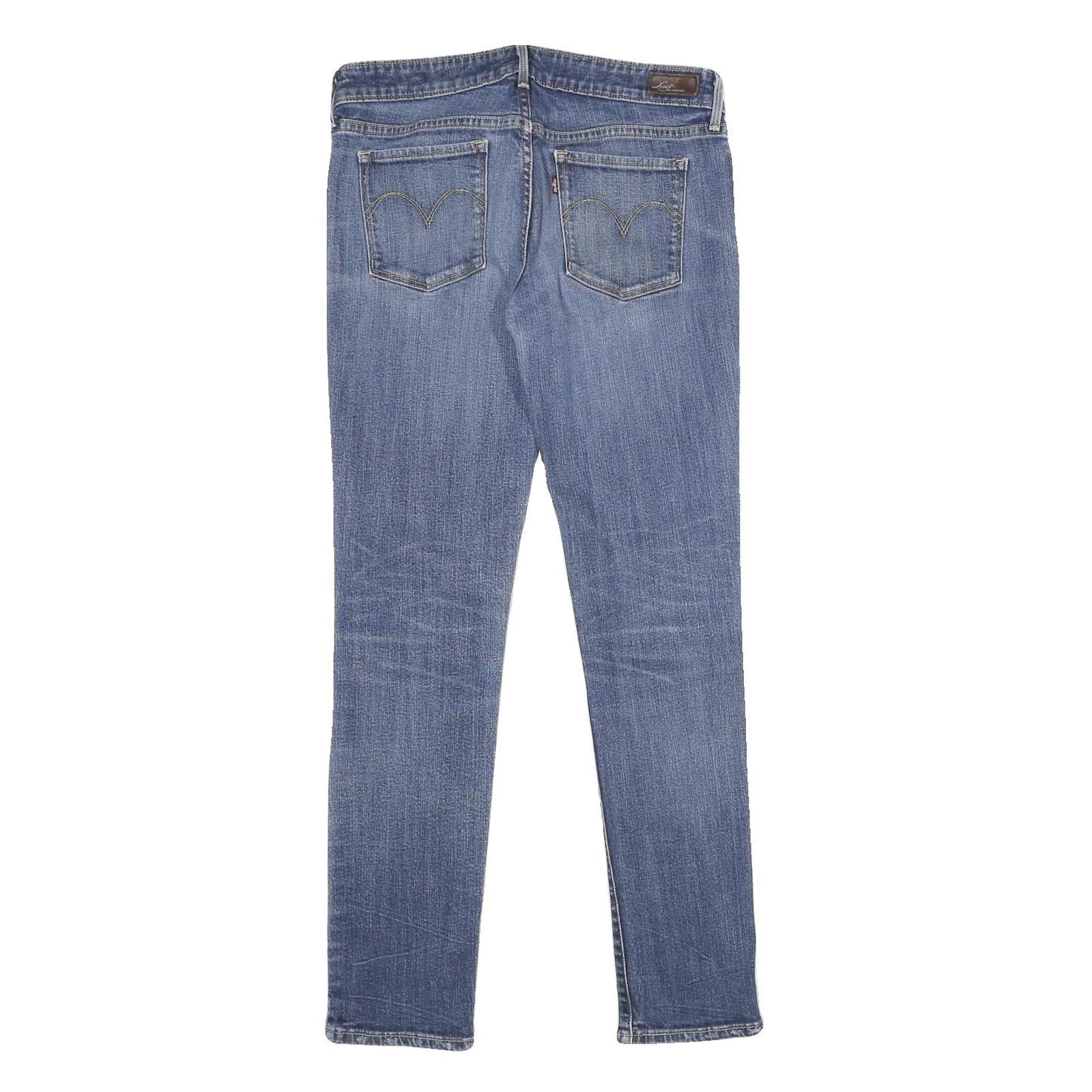 LEVI'S Womens Jeans Blue Relaxed Skinny Leg Denim Medium W29 L32 Zip Closure