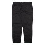 BARBOUR Womens Trousers Black Relaxed Tapered W36 L28
