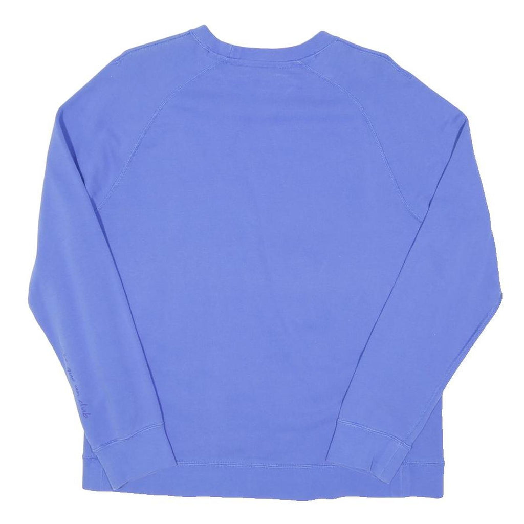 NIKE Mens Blue Crew Neck M 1899 Embroidered Logo Sweatshirt Cotton Blend