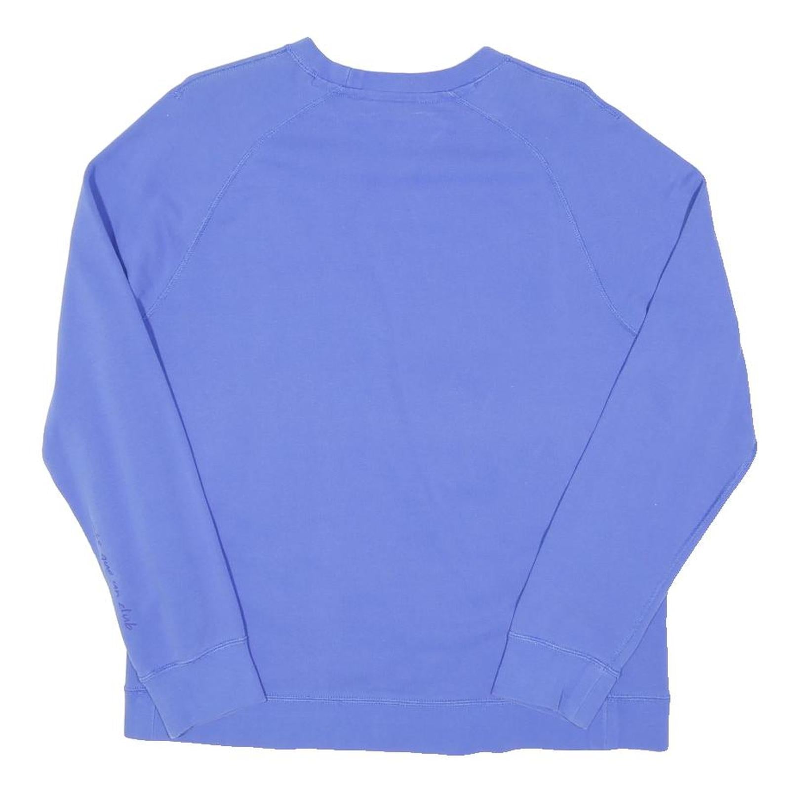 NIKE Mens Blue Crew Neck M 1899 Embroidered Logo Sweatshirt Cotton Blend