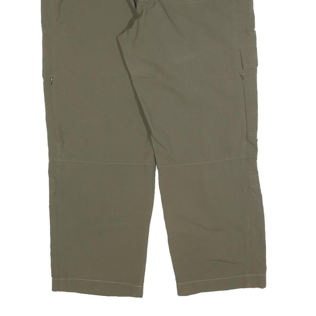 SCHOFFEL Mens Polyester Blend Green Regular Cargo Trousers W36 L27 Outdoor Zip