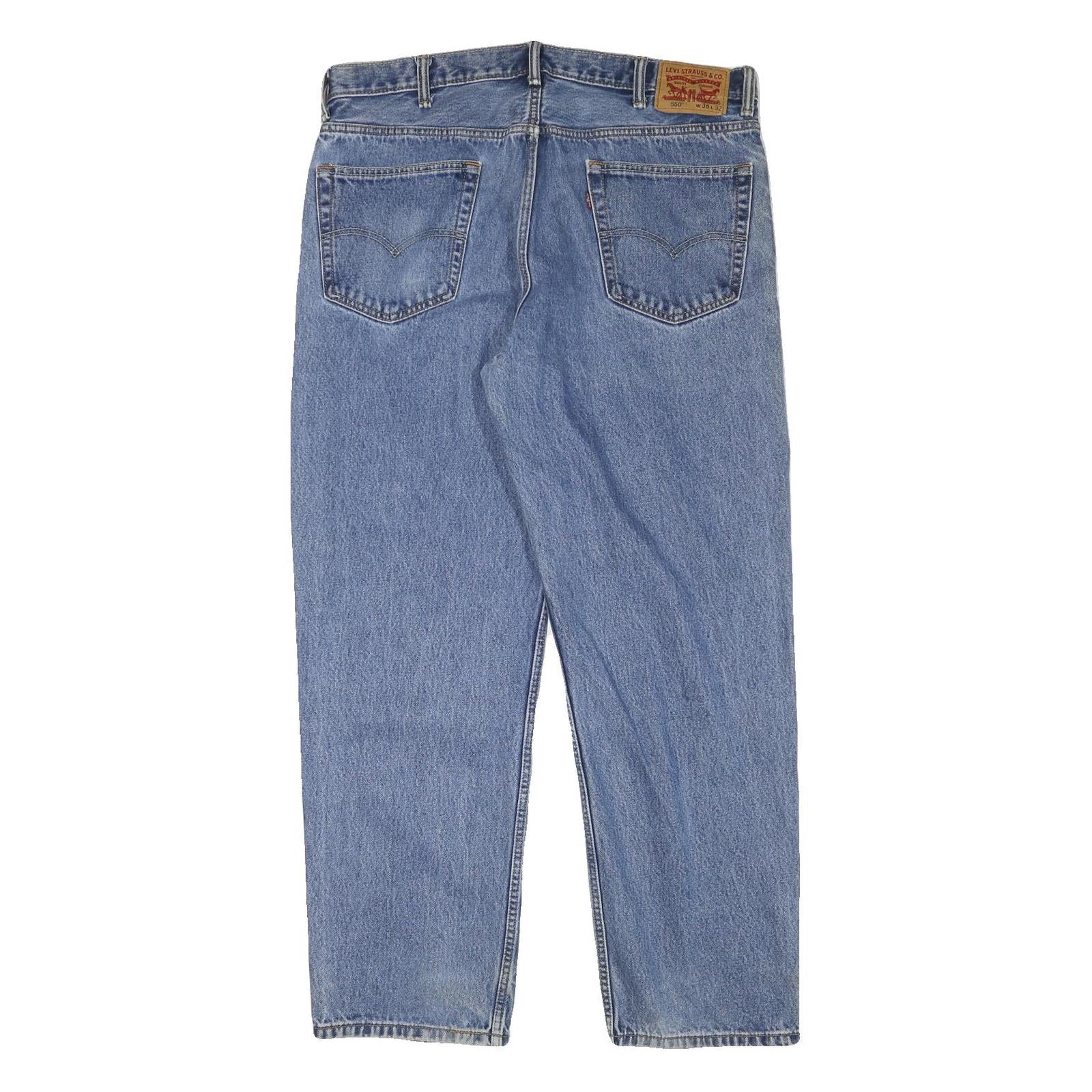 LEVI'S Mens Jeans Blue Regular Straight Denim Medium W38 L30 Classic Zip Cotton