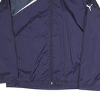 PUMA Mens Navy Blue Polyester Blend Track Jacket L Zip Sportswear Lightweight