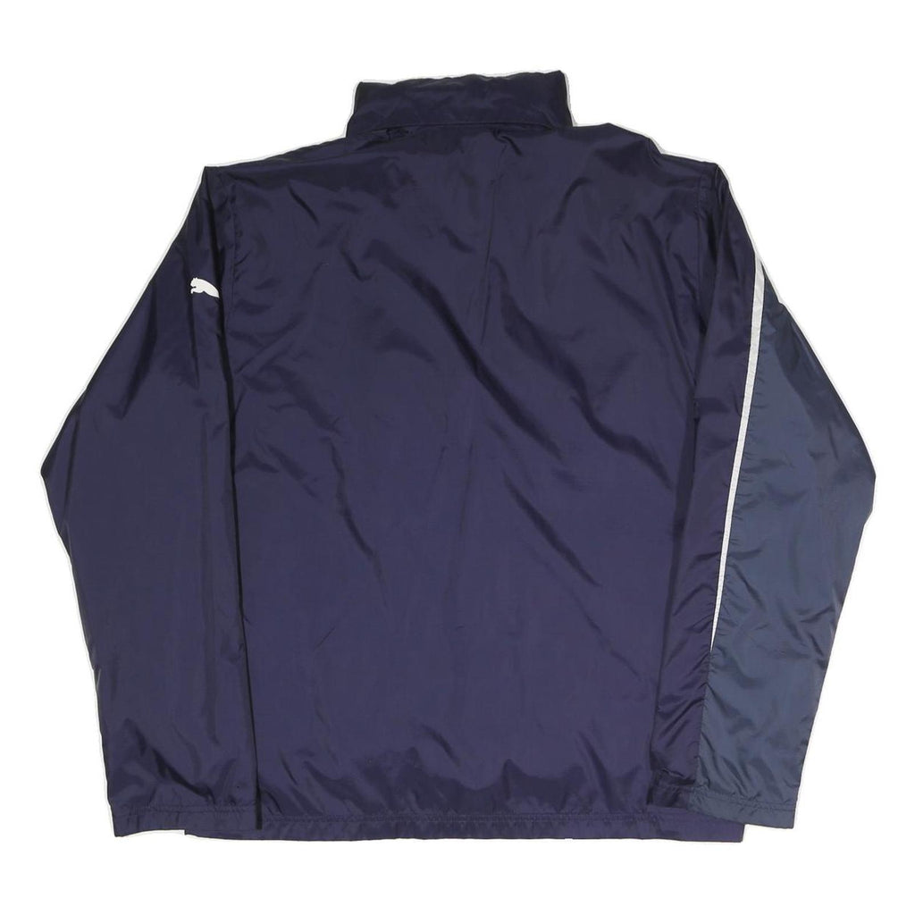 PUMA Mens Navy Blue Polyester Blend Track Jacket L Zip Sportswear Lightweight
