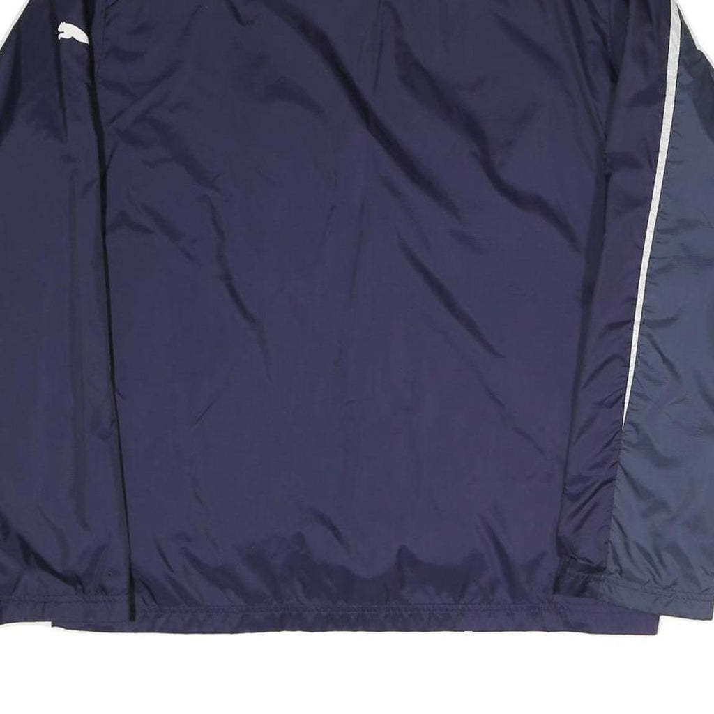 PUMA Mens Navy Blue Polyester Blend Track Jacket L Zip Sportswear Lightweight