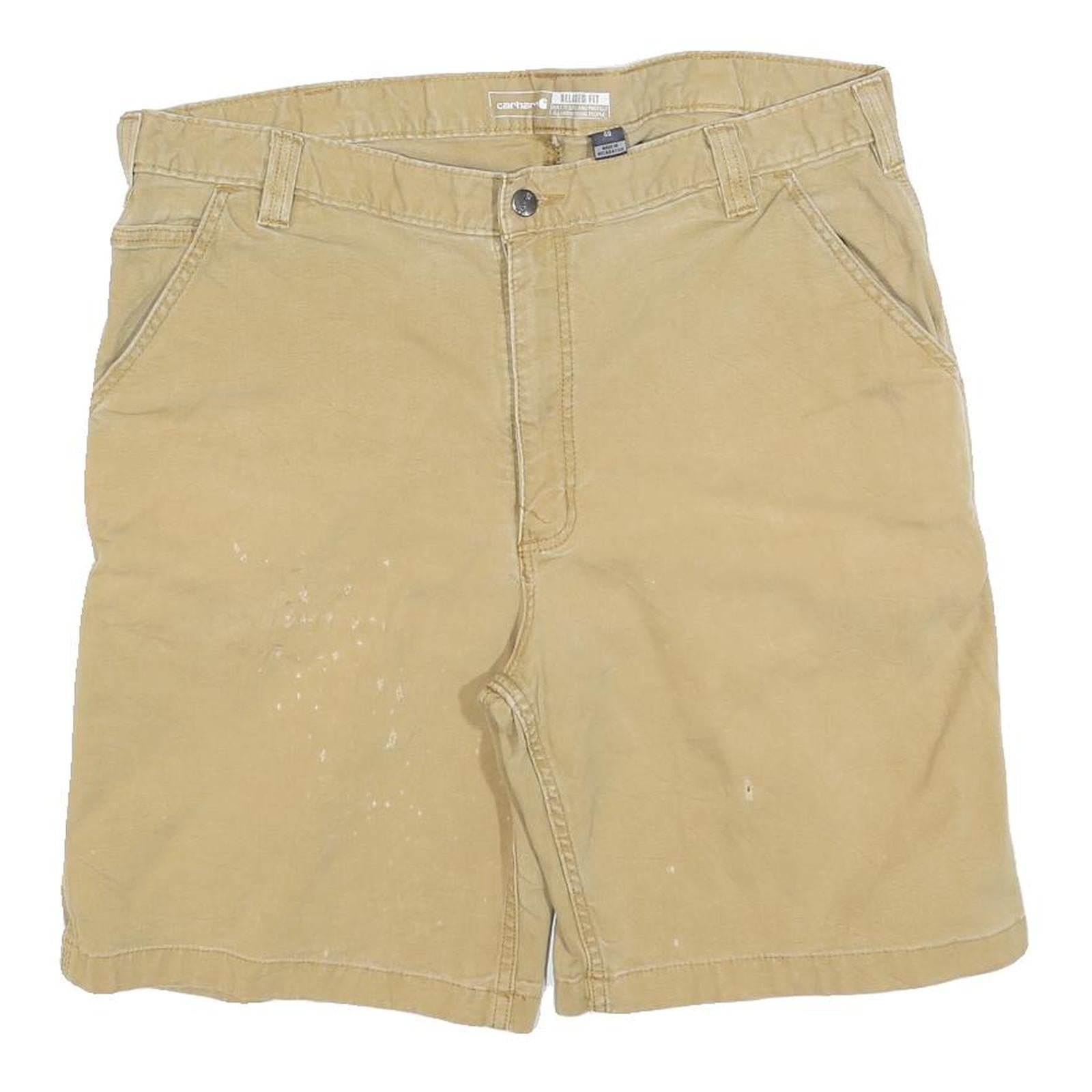 CARHARTT Mens Shorts Beige Casual Plain L W36 Workwear Durable Fit