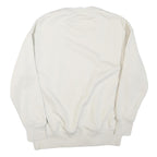 NIKE Womens White XS Crew Neck Sweatshirt Cotton Blend Pullover Lightweight