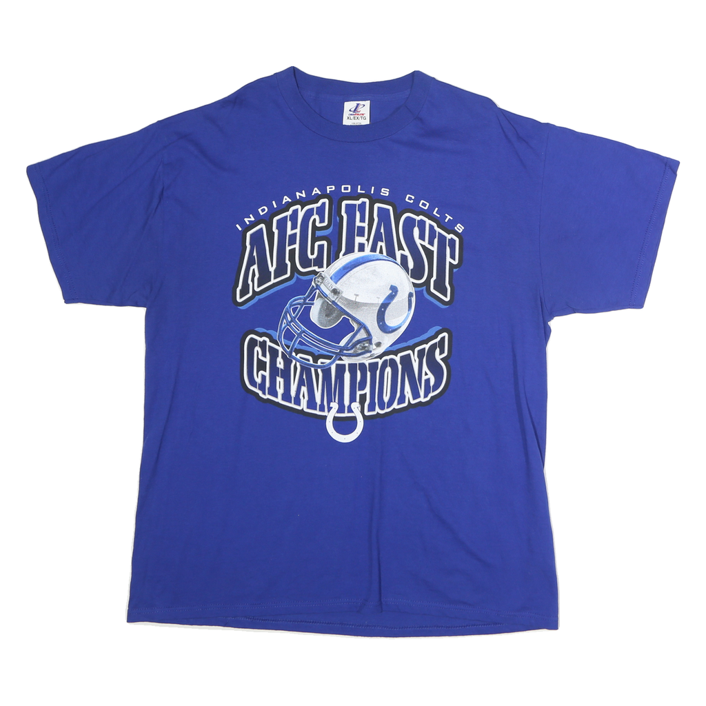 LOPH ATHLETIC Mens Blue Indianapolis Colts Graphic T-Shirt XL Short Sleeve Crew