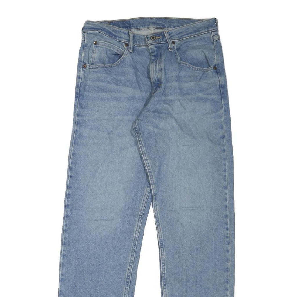 WRANGLER Mens Regular Fit Straight Leg Denim Light W30 L32 Classic Zip Jeans
