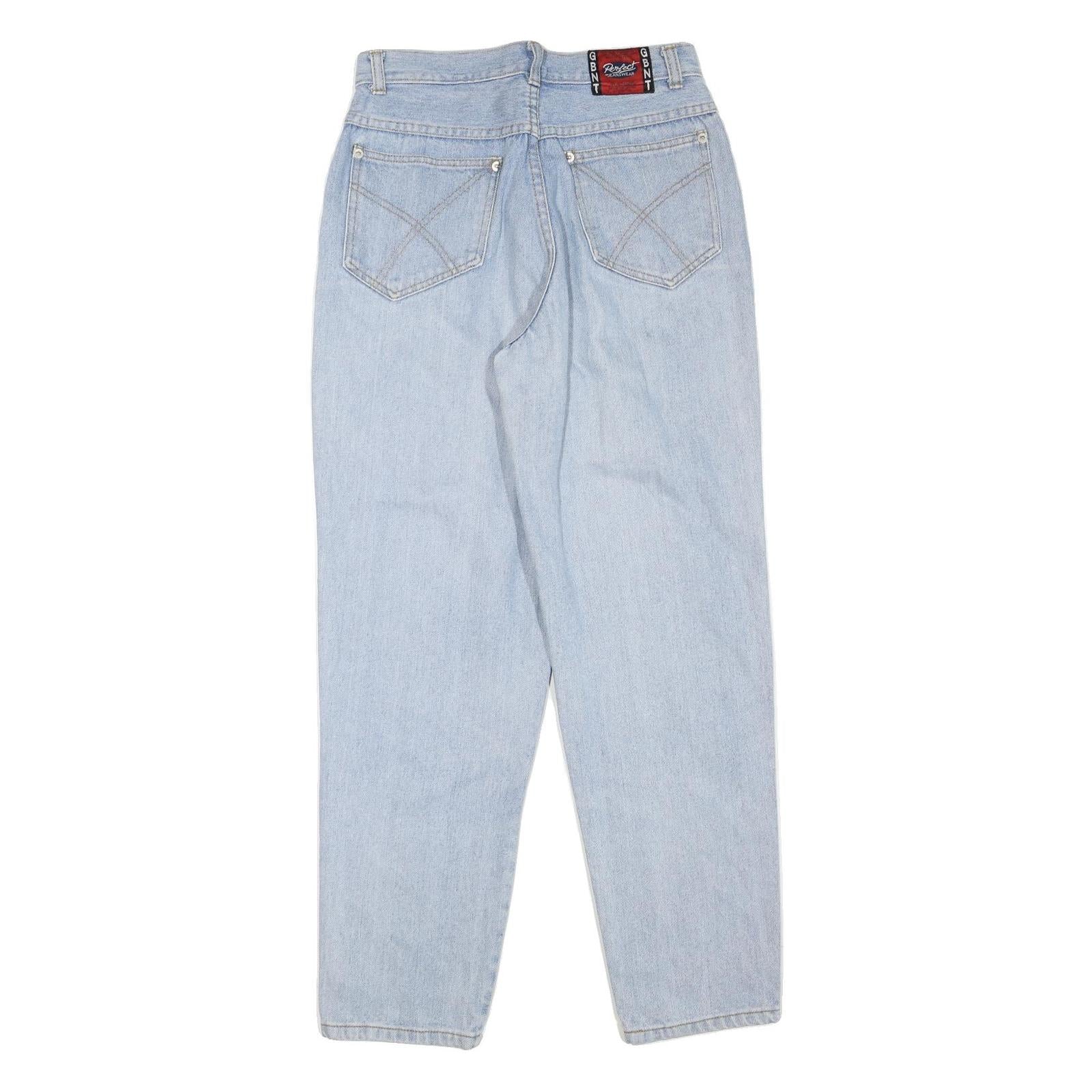 GBNT Womens Regular Fit Light Blue Denim Jeans W26 L28 Zip Pockets Classic Style