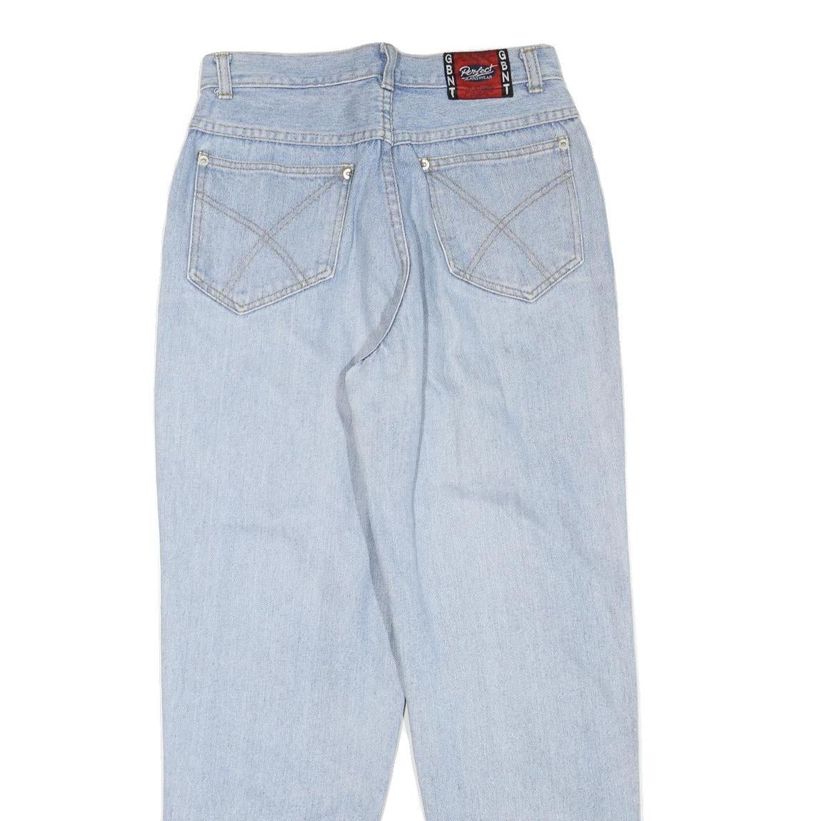 GBNT Womens Regular Fit Light Blue Denim Jeans W26 L28 Zip Pockets Classic Style