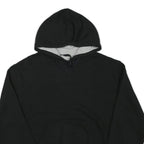 CHAMPION Mens Black Pullover Hoodie M Cotton Blend Drawstring Pocket
