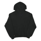 CHAMPION Mens Black Pullover Hoodie M Cotton Blend Drawstring Pocket