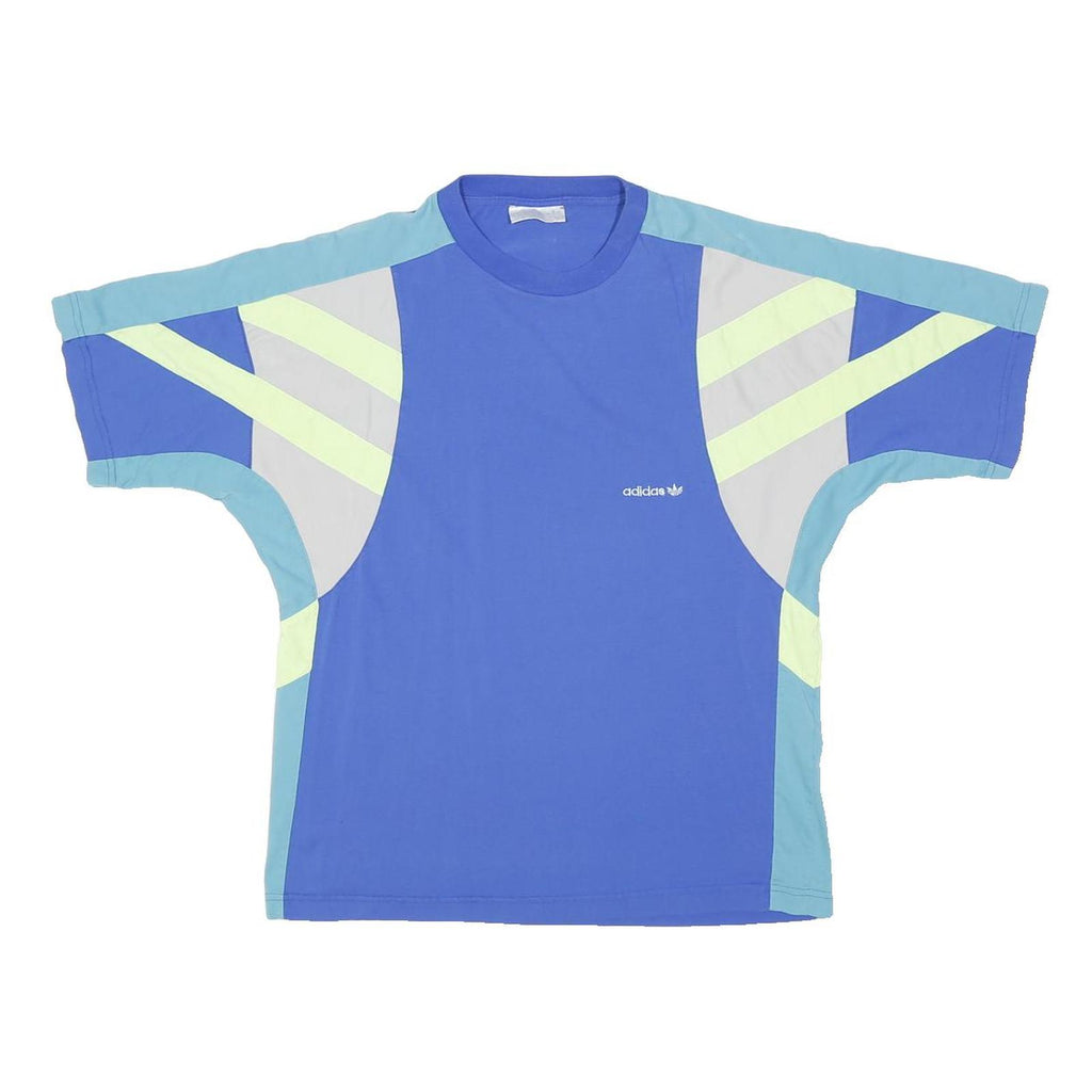 ADIDAS ORIGINALS Mens Blue & Light Blue Graphic T-Shirt M Short Sleeve Crew Neck