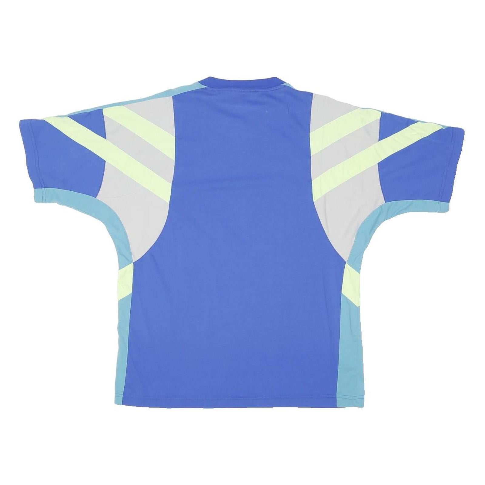 ADIDAS ORIGINALS Mens Blue & Light Blue Graphic T-Shirt M Short Sleeve Crew Neck